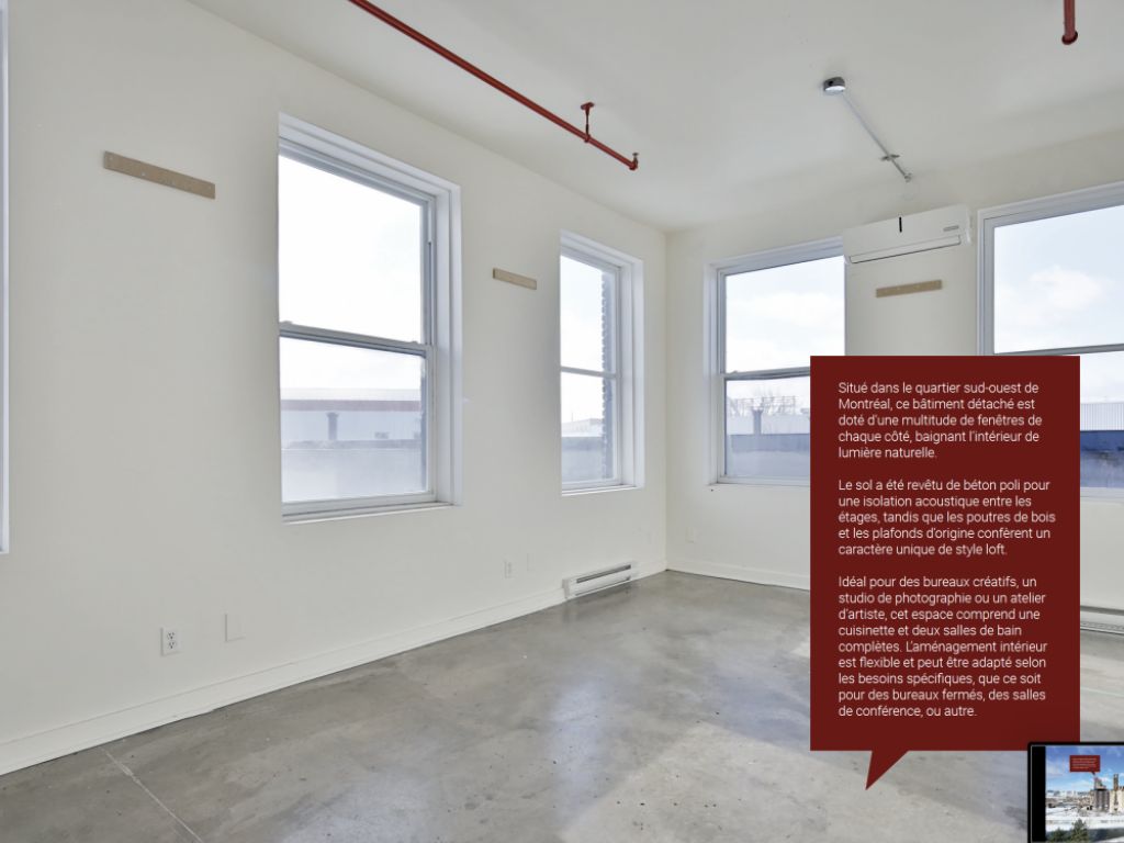 Espace de bureaux � LOUER devant le Canal Lachine