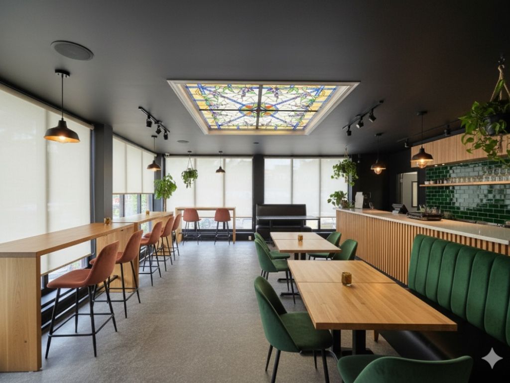 Prime Corner Commercial Space for Lease � �3200 sq.ft. + Private Terrace � Perfect for Restaurant or Food Concept � Existing Hood Installed