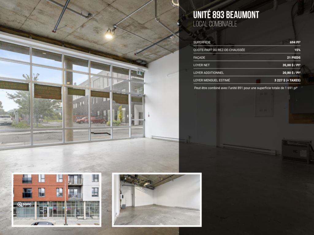 Unit�s commerciales � louer voisines du MIL