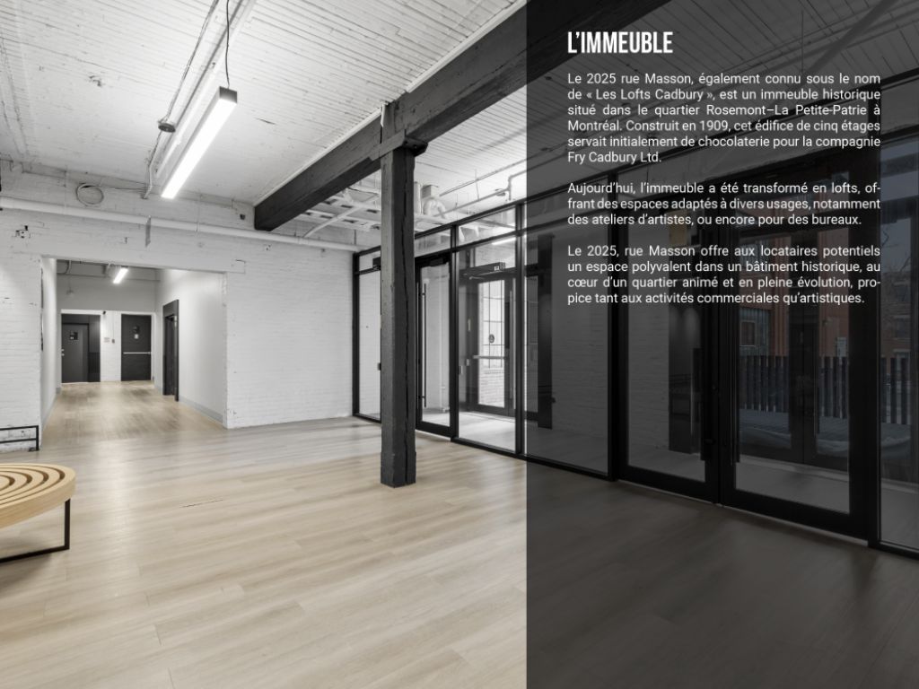 Lofts Cadbury - Atelier & bureaux � louer 