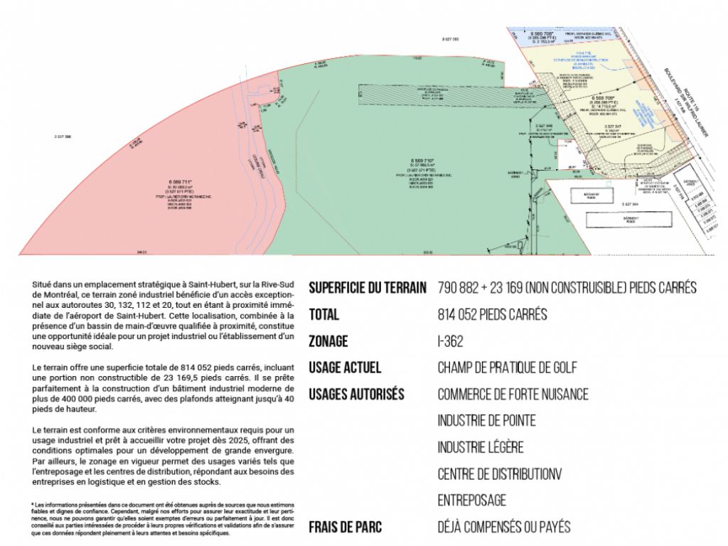 Dernier grand terrain industriel de la ville de Longueuil