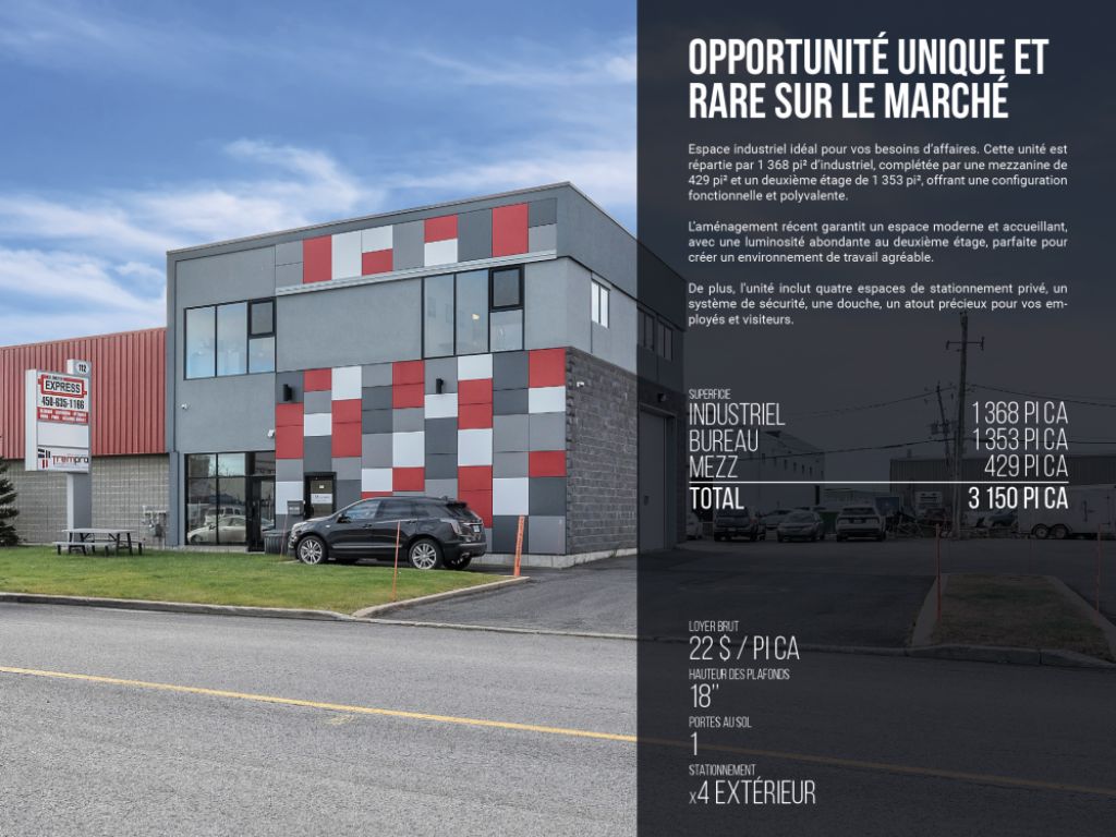 Espace industriel � louer