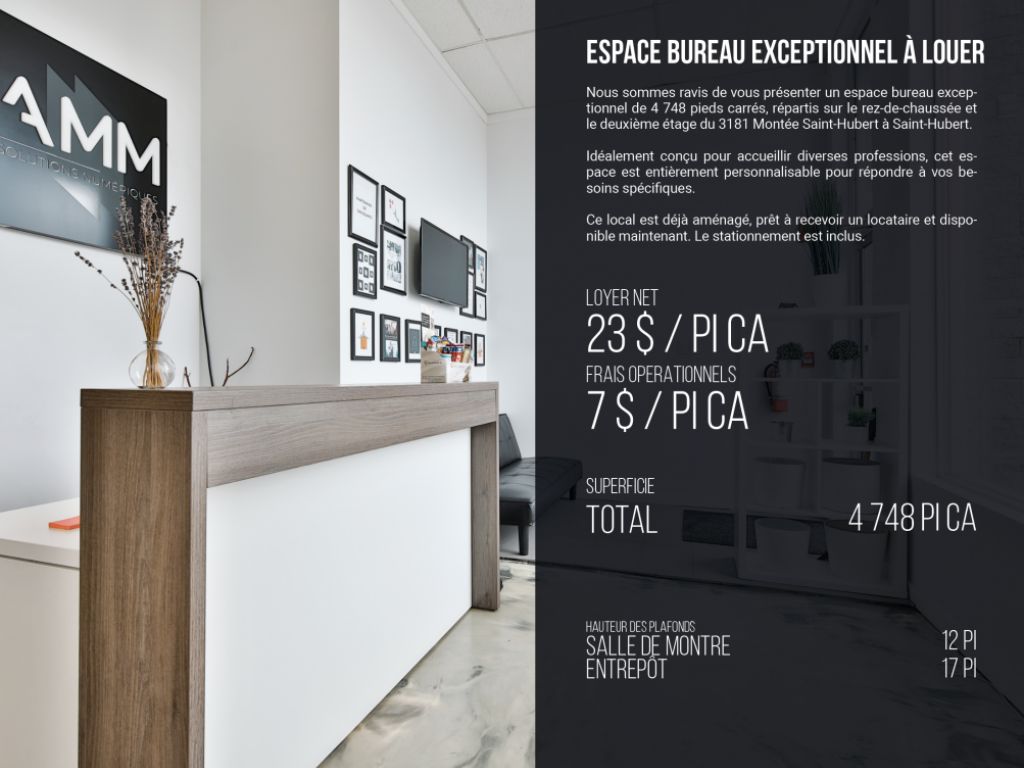 Espace bureau exceptionnel � louer
