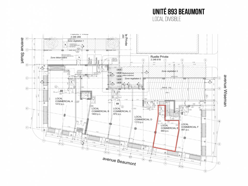 Unit�s commerciales � louer voisines du MIL