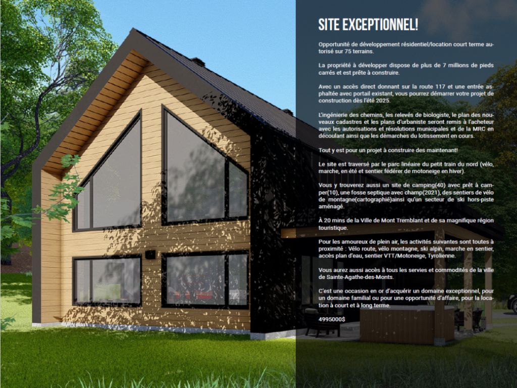 D�veloppement - Les chalets Mont Blanc