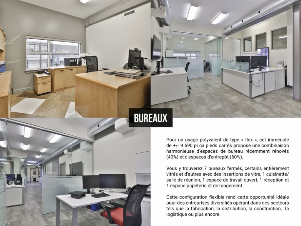 Immeuble Flex � vendre Villeray. Une polyvalence strat�gique au coeur du Quartier Industriel.
