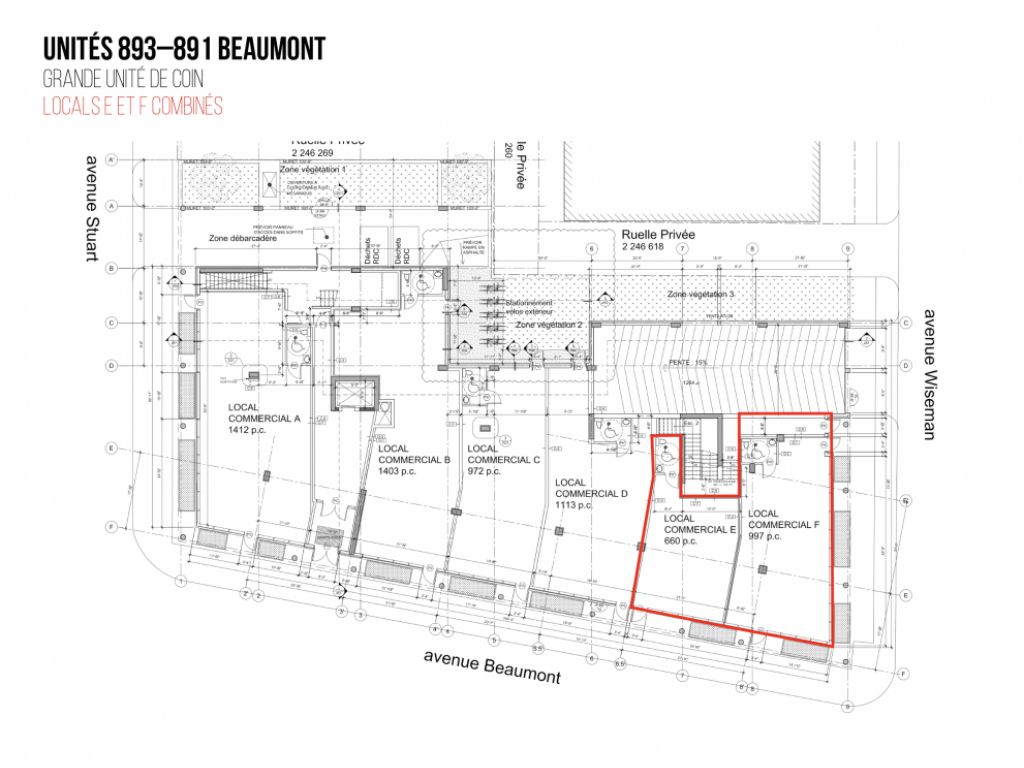 Unit�s commerciales � louer voisines du MIL