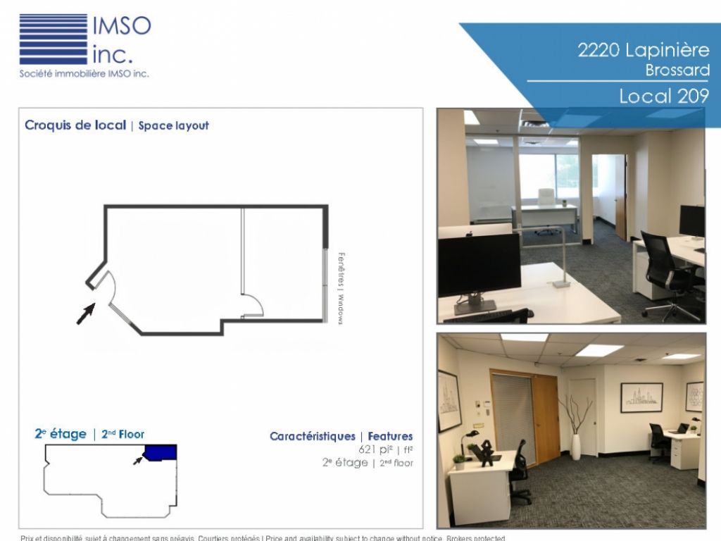Bureaux professionnels et commerciaux � louer � Brossard